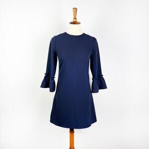Likely navy blue bell ruffle sleeve dress Size 2